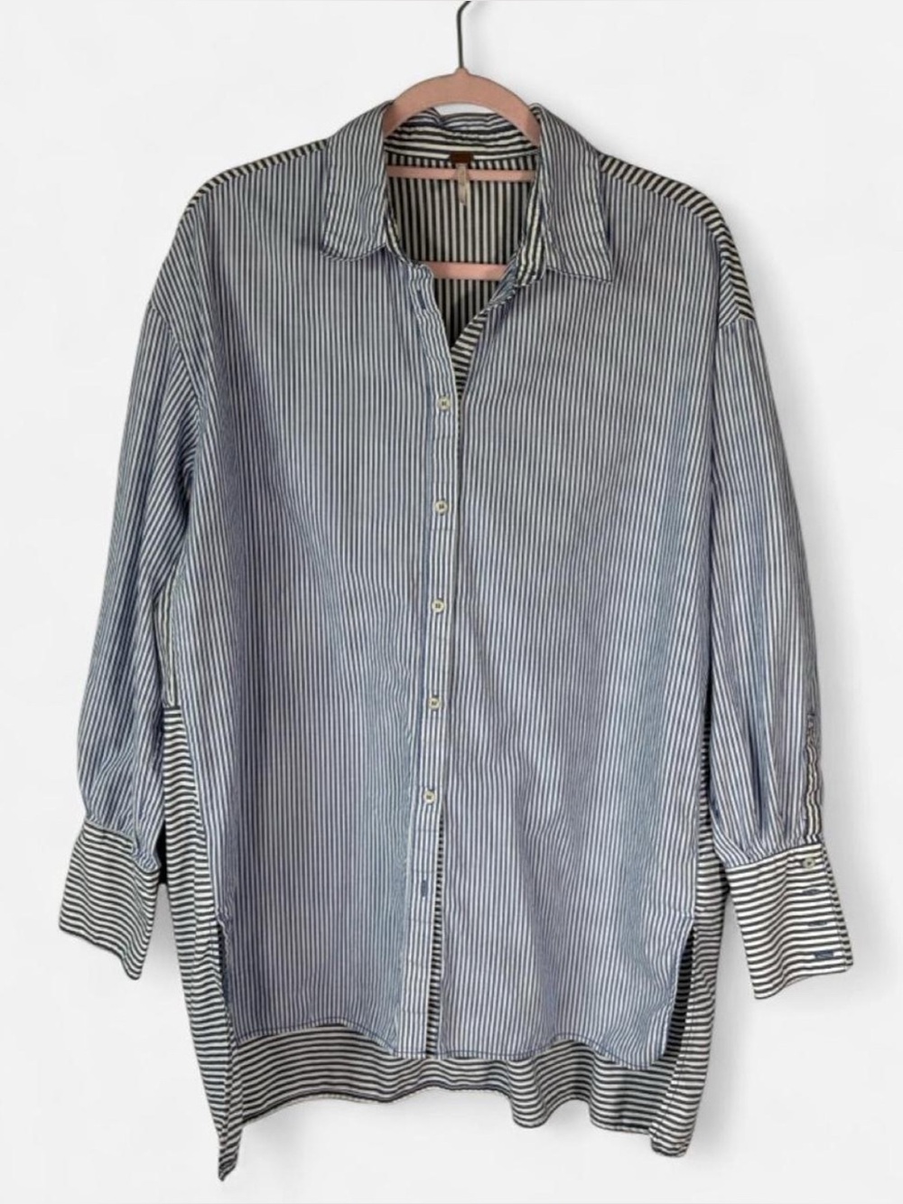 Free People Striped Lakehouse Oversized Button Down S Preppy Old Money Coastal